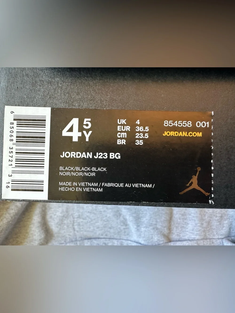 👟🔥🏀 NEW IN BOX! Jordan J23 BG Low-Top Velcro Sneakers 4.5Y
